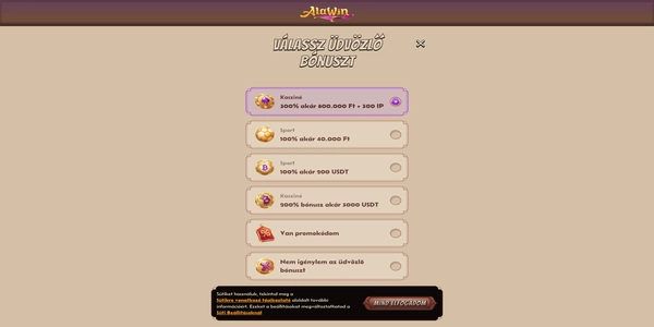 Alawin Casino registration flow on mobile