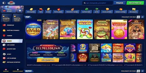 BigClash Casino live casino selection on mobile