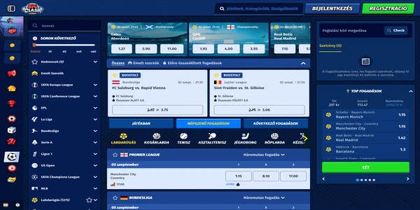 BigClash Casino sports betting selection on mobile